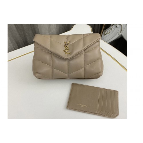 YSL PUFFER small pouch in Apricot Nappa leather YSL PUFFER small pouch in Apricot Nappa leather