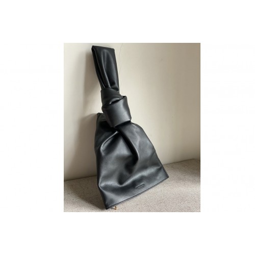 Bottega Veneta Twist Soft clutch with knotted handle in Black Nappa leather Bottega Veneta Twist Soft clutch with knotted handle in Black Nappa leather