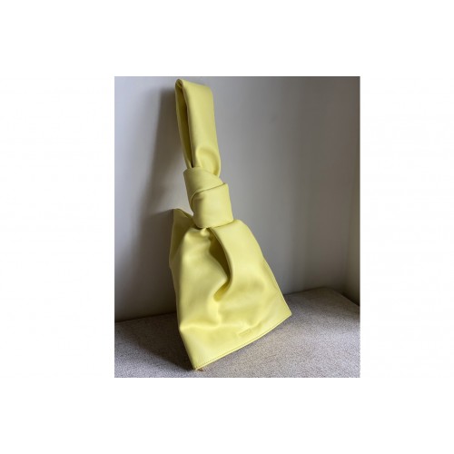 Bottega Veneta Twist Soft clutch with knotted handle in Sherbert Nappa leather Bottega Veneta Twist Soft clutch with knotted handle in Sherbert Nappa leather
