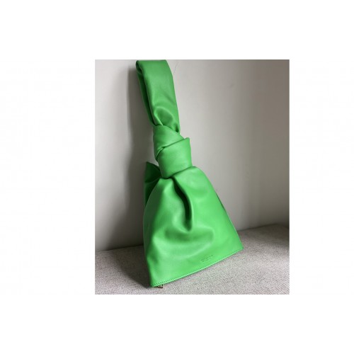 Bottega Veneta Twist Soft clutch with knotted handle in Grass Nappa leather Bottega Veneta Twist Soft clutch with knotted handle in Grass Nappa leather