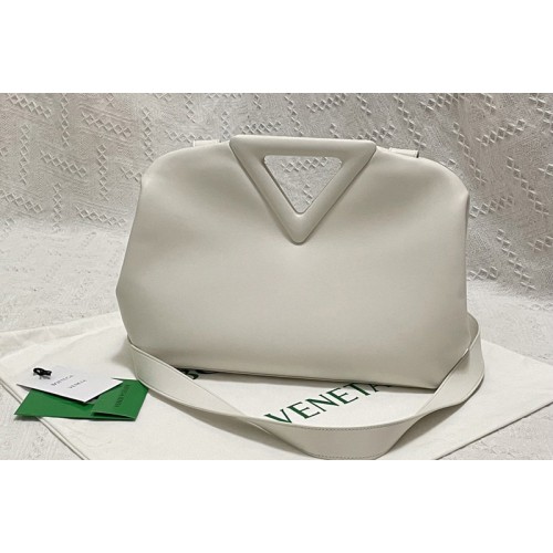 Bottega Veneta Point Top handle bag in White Nappa Leather Bottega Veneta Point Top handle bag in White Nappa Leather