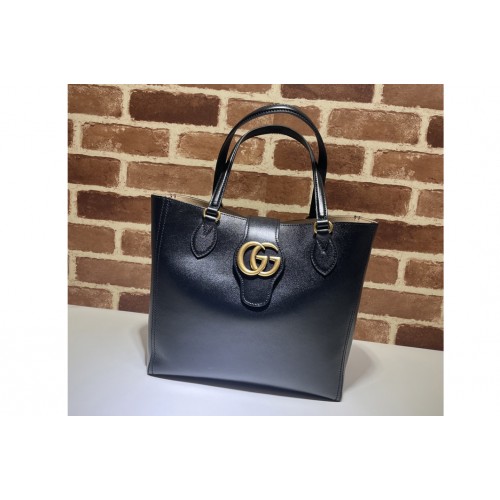 Gucci Small tote bag with Double G in Black leather Gucci Small tote bag with Double G in Black leather