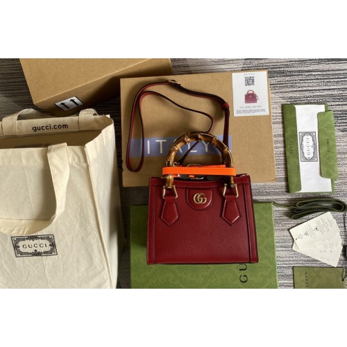 Gucci Diana mini tote bag in Red leather Gucci Diana mini tote bag in Red leather