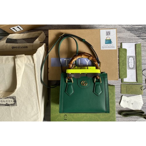 Gucci Diana mini tote bag in Green leather Gucci Diana mini tote bag in Green leather