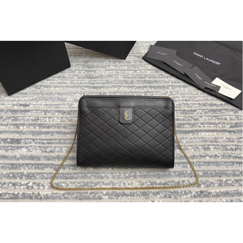 YSL VICTOIRE BABY CLUTCH Bag IN Black LEATHER YSL VICTOIRE BABY CLUTCH Bag IN Black LEATHER