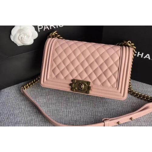Chanel Le Boy Original Sheepskin Pink Leather Shoulder Bags A67086 Gold Chain Chanel Le Boy Original Sheepskin Pink Leather Shoulder Bags A67086 Gold Chain