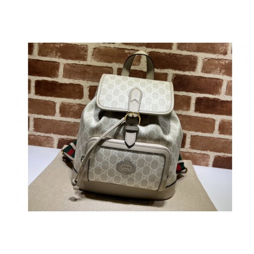 Gucci Backpack with Interlocking G in Beige and white Supreme Gucci Backpack with Interlocking G in Beige and white Supreme