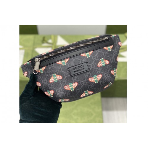 Gucci Bestiary belt bag with bees in Black Supreme canvas with bee print Gucci Bestiary belt bag with bees in Black Supreme canvas with bee print