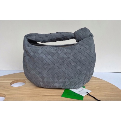 Bottega Veneta Teen intrecciato suede shoulder bag in Thunder Suede Bottega Veneta Teen intrecciato suede shoulder bag in Thunder Suede