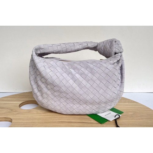 Bottega Veneta Teen intrecciato suede shoulder bag in Mirth Washed Suede Bottega Veneta Teen intrecciato suede shoulder bag in Mirth Washed Suede