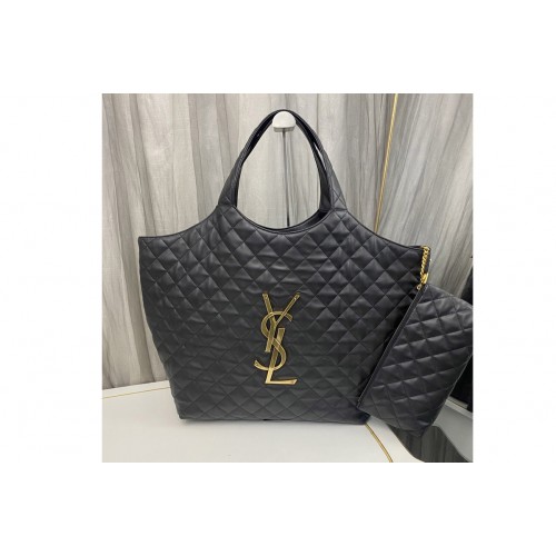 YSL Icare Maxi Shopping Bag in Black Quilted Lambskin YSL Icare Maxi Shopping Bag in Black Quilted Lambskin