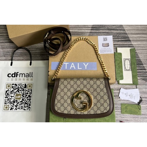 Gucci Blondie shoulder bag in Beige and ebony Supreme canvas Gucci Blondie shoulder bag in Beige and ebony Supreme canvas