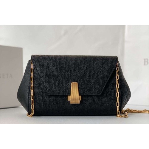 Bottega Veneta Mini BV Angle Shoulder Bags in Black grainy textured calfskin Bottega Veneta Mini BV Angle Shoulder Bags in Black grainy textured calfskin