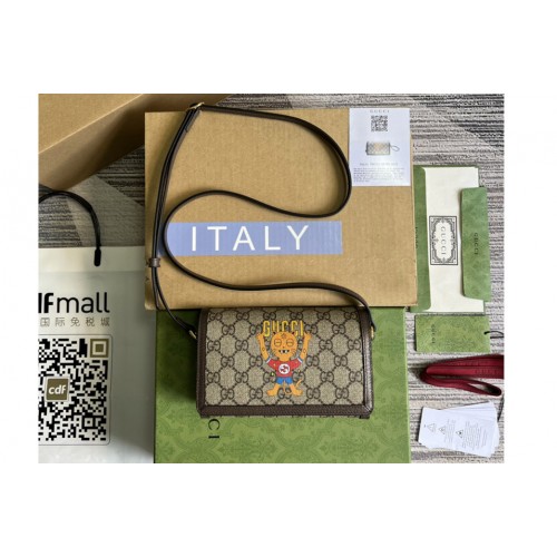 Gucci print mini bag in Beige and ebony Supreme canvas Gucci print mini bag in Beige and ebony Supreme canvas