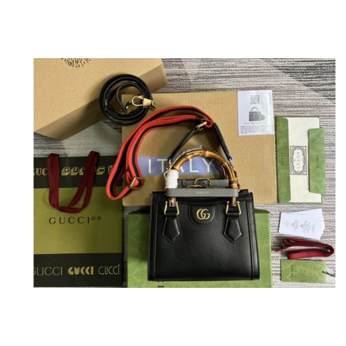 Gucci Diana mini tote bag in Black leather Gucci Diana mini tote bag in Black leather