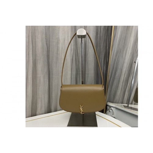 YSL MINI VOLTAIRE HALF-MOON SHOULDER BAG IN Dark Must BOX SAINT LAURENT YSL MINI VOLTAIRE HALF-MOON SHOULDER BAG IN Dark Must BOX SAINT LAURENT