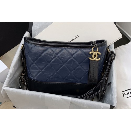 Chanel A91810 GABRIELLE Small Hobo Bag In Blue Aged Calfskin Chanel A91810 GABRIELLE Small Hobo Bag In Blue Aged Calfskin