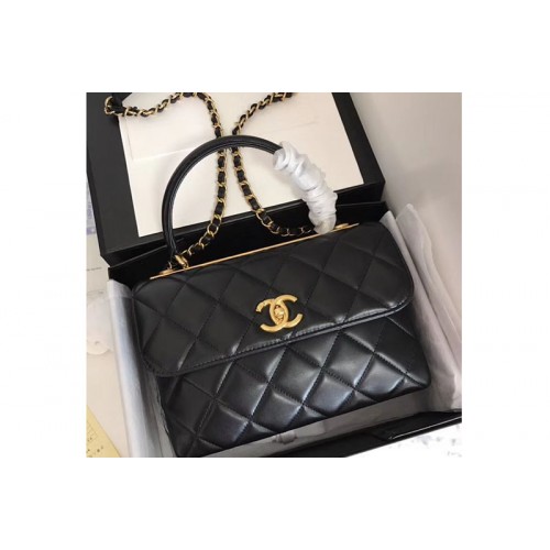 Chanel Original Sheepskin Black Leather Tote Bag A92236 Gold Chain Chanel Original Sheepskin Black Leather Tote Bag A92236 Gold Chain