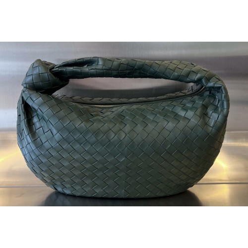 Bottega Veneta Small Jodie Bag in Dark Green Leather Bottega Veneta Small Jodie Bag in Dark Green Leather