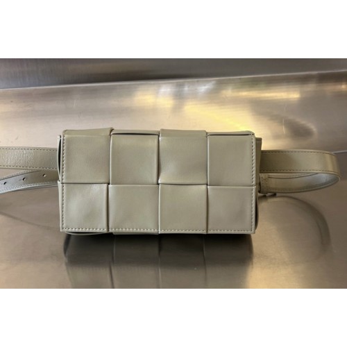 Bottega Veneta Cassette Belt Bag in Grey Leather Bottega Veneta Cassette Belt Bag in Grey Leather