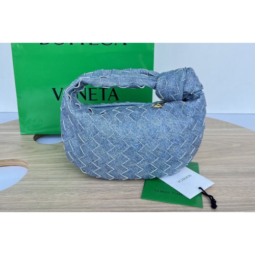 Bottega Veneta Mini Jodie boho bag in Blue Denim Intrecciato Nappa leather Bottega Veneta Mini Jodie boho bag in Blue Denim Intrecciato Nappa leather