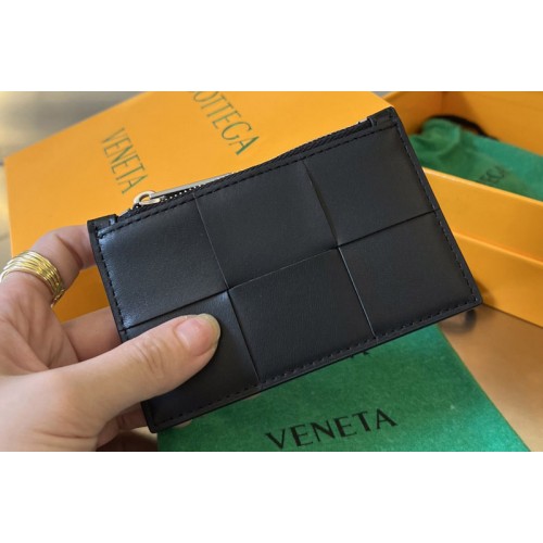 Bottega Veneta Zipped Card Case in Black Leather Bottega Veneta Zipped Card Case in Black Leather