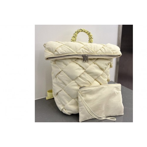 Bottega Veneta Padded intreccio nylon backpack in Zest washed Nylon Bottega Veneta Padded intreccio nylon backpack in Zest washed Nylon