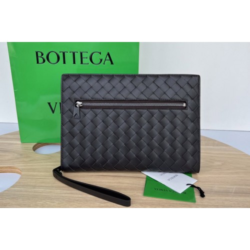 Bottega Veneta Small intrecciato leather document case in Dark Brown intrecciato Bottega Veneta Small intrecciato leather document case in Dark Brown intrecciato
