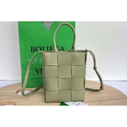 Bottega Veneta Mini Cassette Tote Bag in Travertine intreccio leather Bottega Veneta Mini Cassette Tote Bag in Travertine intreccio leather