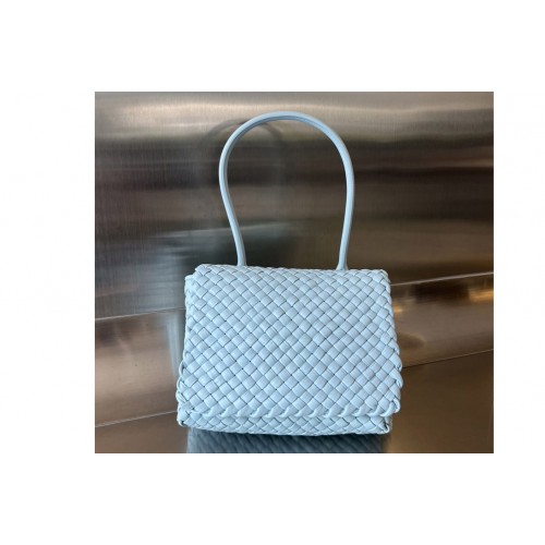 Bottega Veneta Patti Top Handle Bag in Blue Leather Bottega Veneta Patti Top Handle Bag in Blue Leather
