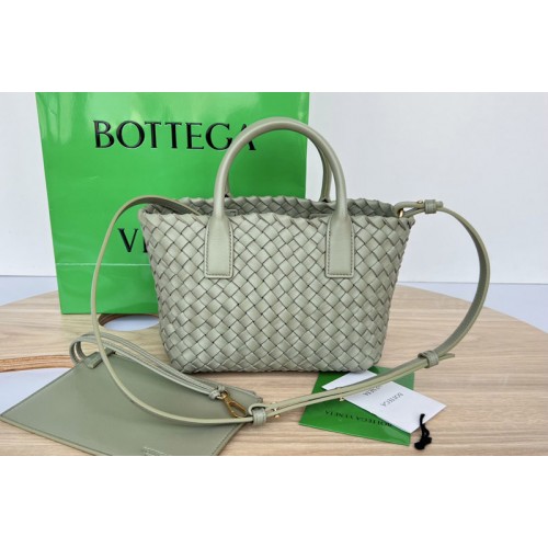 Bottega Veneta Mini Cabat tote bag in Travertine intreccio leather Bottega Veneta Mini Cabat tote bag in Travertine intreccio leather