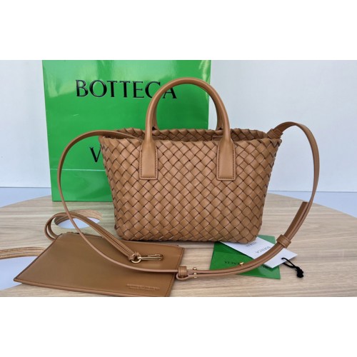 Bottega Veneta Mini Cabat tote bag in Caramel intreccio leather Bottega Veneta Mini Cabat tote bag in Caramel intreccio leather