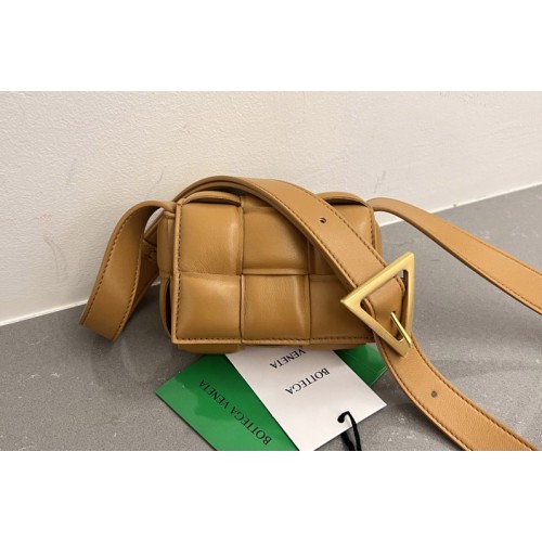 Bottega Veneta Candy Padded Cassette Bag in Tan padded intreccio leather Bottega Veneta Candy Padded Cassette Bag in Tan padded intreccio leather