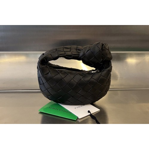 Bottega Veneta Candy Jodie Bag in Black intreccio leather With Silver Buckle Bottega Veneta Candy Jodie Bag in Black intreccio leather With Silver Buckle