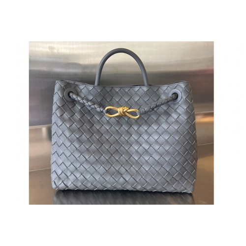 Bottega Veneta Medium Andiamo Bag in Grey Leather Bottega Veneta Medium Andiamo Bag in Grey Leather