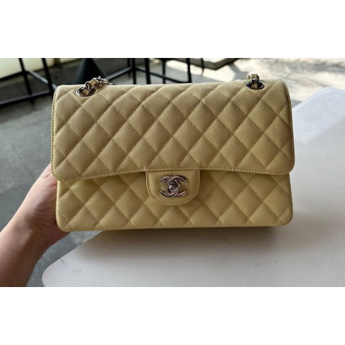 Chanel A01112 Classic 11.12 Handbag in Yellow Calfskin Chanel A01112 Classic 11.12 Handbag in Yellow Calfskin