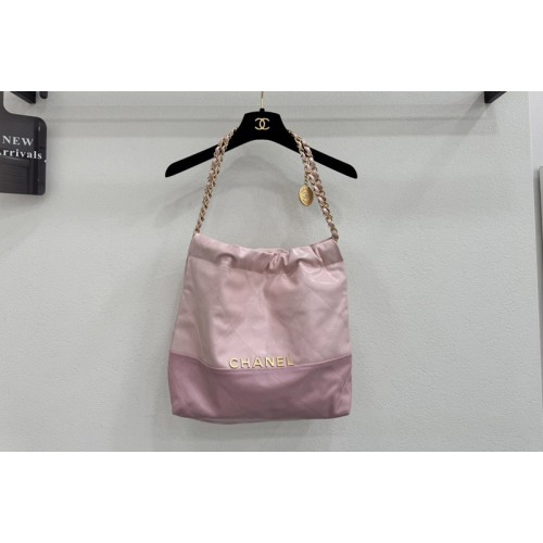 Chanel 22 Small Handbag AS3260 in Pink Patent Gradient Calfskin Chanel 22 Small Handbag AS3260 in Pink Patent Gradient Calfskin