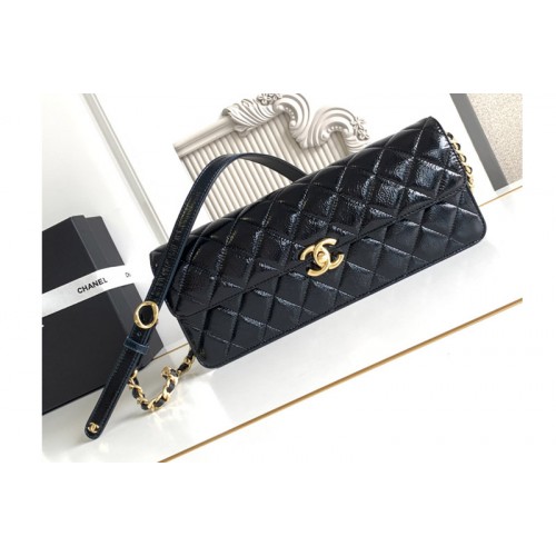Chanel Clutch With Strap Bag in Black Leather Chanel Clutch With Strap Bag in Black Leather