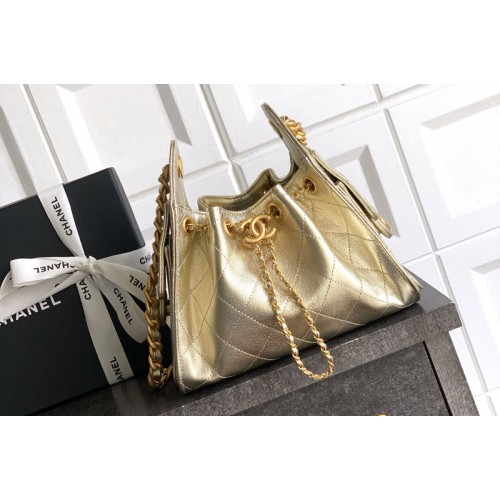 Chanel 25 Mini Handbag in Gold Leather Chanel 25 Mini Handbag in Gold Leather