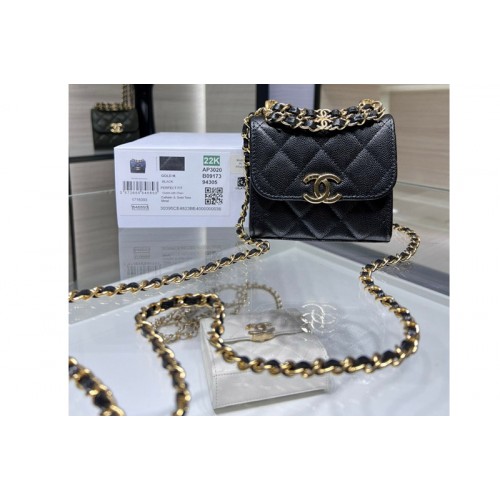Chanel AP3020 Clutch With Chain in Black Leather Chanel AP3020 Clutch With Chain in Black Leather