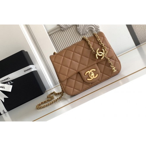 Chanel Mini Flap Bag in Brown Leather Chanel Mini Flap Bag in Brown Leather