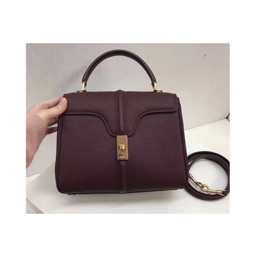 Celine Medium Small 16 Bag in Grained calfskin Leather Bordeaux Celine Medium Small 16 Bag in Grained calfskin Leather Bordeaux