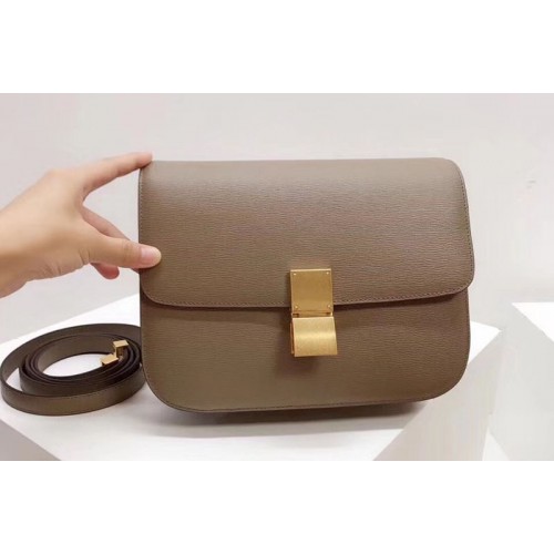 Celine Medium Classic Box Bag Original Calfskin Leather Apricot Celine Medium Classic Box Bag Original Calfskin Leather Apricot