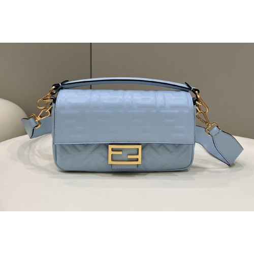 Fendi 8BR600 Baguette medium bag in Blue nappa leather bag Fendi 8BR600 Baguette medium bag in Blue nappa leather bag