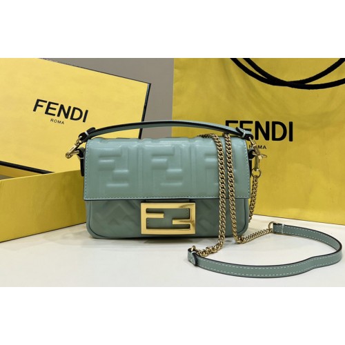 Fendi 8BS017 Baguette Mini bag in Green nappa leather bag Fendi 8BS017 Baguette Mini bag in Green nappa leather bag