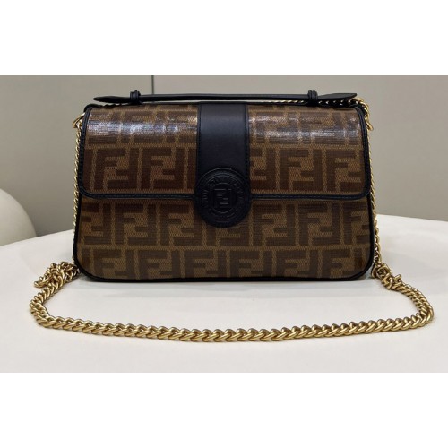 Fendi 8BT297 Shoulder Bag in Brown FF canvas bag Fendi 8BT297 Shoulder Bag in Brown FF canvas bag