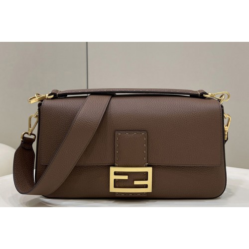 Fendi 8BR771 Baguette Large Bag in Brown full grain leather Fendi 8BR771 Baguette Large Bag in Brown full grain leather