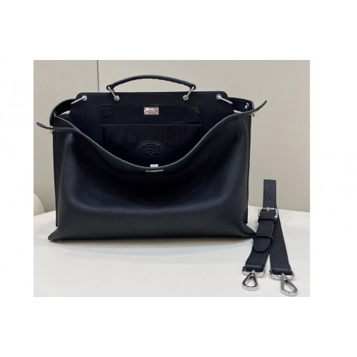 Fendi 8BN304 Peekaboo ISeeU Large Bag in Black leather Fendi 8BN304 Peekaboo ISeeU Large Bag in Black leather