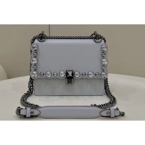 Fendi Kan I F Small Bag in Blue leather mini-bag Fendi Kan I F Small Bag in Blue leather mini-bag