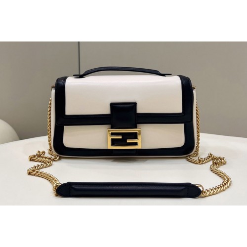 Fendi 8BR783 Baguette Chain Bag In White Nappa Leather Fendi 8BR783 Baguette Chain Bag In White Nappa Leather
